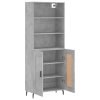Skříň highboard betonově šedá 69,5x34x180 cm kompozitní dřevo 3189977