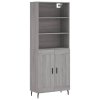 Skříň highboard šedá sonoma 69,5 x 34 x 180 cm kompozitní dřevo 3189979