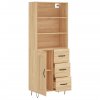 Skříň highboard dub sonoma 69,5 x 34 x 180 cm kompozitní dřevo 3190016