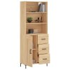 Skříň highboard dub sonoma 69,5 x 34 x 180 cm kompozitní dřevo 3190024