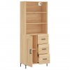 Skříň highboard dub sonoma 69,5 x 34 x 180 cm kompozitní dřevo 3190024
