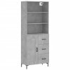 Skříň highboard betonově šedá 69,5x34x180 cm kompozitní dřevo 3190025