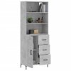 Skříň highboard betonově šedá 69,5x34x180 cm kompozitní dřevo 3190025