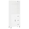 Skříň highboard bílá 69,5 x 34 x 180 cm kompozitní dřevo 3190037