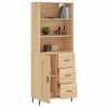 Skříň highboard dub sonoma 69,5 x 34 x 180 cm kompozitní dřevo 3190040