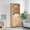 Skříň highboard dub sonoma 69,5 x 34 x 180 cm kompozitní dřevo 3190040