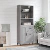 Skříň highboard šedá sonoma 69,5 x 34 x 180 cm kompozitní dřevo 3190043