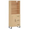 Skříň highboard dub sonoma 69,5 x 34 x 180 cm kompozitní dřevo 3190048