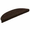 Schodové rohože samolepicí 10 ks 56 x 17 x 3 cm hnědé půlkulaté 149689