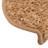 Schodové rohože 10 ks 65 x 21 x 4 cm béžové, půlkulaté, velké 149803
