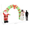 Vánoční nafukovací Santa a sněhulák brána LED 300 x 90 x 223 cm 289303