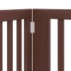 Zábrana pro psy s dvířky skládací 12 panelů hnědá 960 cm topol 3155692
