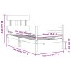 Rám postele s čelem Single masivní dřevo 3195121