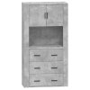 Skříň highboard betonově šedá kompozitní dřevo 3185387