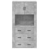 Skříň highboard betonově šedá kompozitní dřevo 3185387
