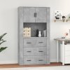 Skříň highboard betonově šedá kompozitní dřevo 3185387