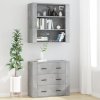 Skříň highboard betonově šedá kompozitní dřevo 3185395
