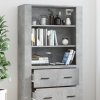 Skříň highboard betonově šedá kompozitní dřevo 3185395