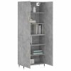 Skříň highboard betonově šedá 69,5x34x180 cm kompozitní dřevo 3195663