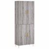 Skříň highboard šedá sonoma 69,5 x 34 x 180 cm kompozitní dřevo 3195673