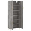 Skříň highboard šedá sonoma 69,5 x 34 x 180 cm kompozitní dřevo 3195673