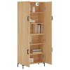 Skříň highboard dub sonoma 69,5 x 34 x 180 cm kompozitní dřevo 3195678