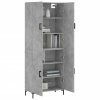 Skříň highboard betonově šedá 69,5x34x180 cm kompozitní dřevo 3195679