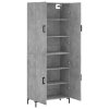 Skříň highboard betonově šedá 69,5x34x180 cm kompozitní dřevo 3195679