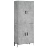 Skříň highboard betonově šedá 69,5x34x180 cm kompozitní dřevo 3195687