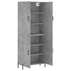 Skříň highboard betonově šedá 69,5x34x180 cm kompozitní dřevo 3195687