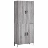 Skříň highboard šedá sonoma 69,5 x 34 x 180 cm kompozitní dřevo 3195689