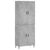 Skříň highboard betonově šedá 69,5x34x180 cm kompozitní dřevo 3195695