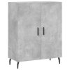 Skříň highboard betonově šedá 69,5x34x180 cm kompozitní dřevo 3195695