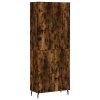 Skříň highboard kouřový dub 69,5 x 34 x 180 cm kompozitní dřevo 3195696