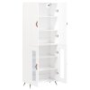 Skříň highboard bílá 69,5 x 34 x 180 cm kompozitní dřevo 3195707