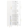 Skříň highboard bílá 69,5 x 34 x 180 cm kompozitní dřevo 3195723