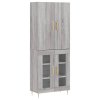Skříň highboard šedá sonoma 69,5 x 34 x 180 cm kompozitní dřevo 3195729