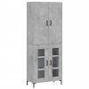 Skříň highboard betonově šedá 69,5x34x180 cm kompozitní dřevo 3195735