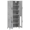 Skříň highboard betonově šedá 69,5x34x180 cm kompozitní dřevo 3195735