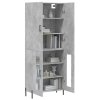 Skříň highboard betonově šedá 69,5x34x180 cm kompozitní dřevo 3195743