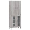 Skříň highboard šedá sonoma 69,5 x 34 x 180 cm kompozitní dřevo 3195745