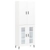 Skříň highboard bílá 69,5 x 34 x 180 cm kompozitní dřevo 3195747