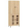 Skříň highboard dub sonoma 69,5 x 34 x 180 cm kompozitní dřevo 3195750