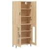 Skříň highboard dub sonoma 69,5 x 34 x 180 cm kompozitní dřevo 3195750