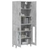 Skříň highboard betonově šedá 69,5x34x180 cm kompozitní dřevo 3195751