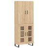 Skříň highboard dub sonoma 69,5 x 34 x 180 cm kompozitní dřevo 3195758