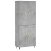 Skříň highboard betonově šedá 69,5x34x180 cm kompozitní dřevo 3195775