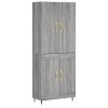 Skříň highboard šedá sonoma 69,5 x 34 x 180 cm kompozitní dřevo 3195777