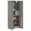 Skříň highboard šedá sonoma 69,5 x 34 x 180 cm kompozitní dřevo 3195777