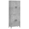 Skříň highboard betonově šedá 69,5x34x180 cm kompozitní dřevo 3195791